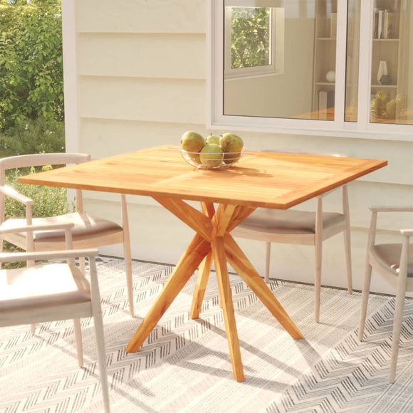 NNEVL Garden Table 110x110x75 cm Solid Wood Acacia