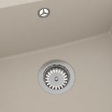 NNEVL Kitchen Sink with Overflow Hole Beige Granite