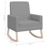 NNEVL Rocking Chair Light Grey Fabric