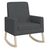 NNEVL Rocking Chair Dark Grey Fabric