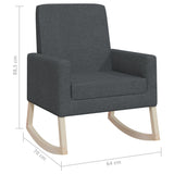 NNEVL Rocking Chair Dark Grey Fabric