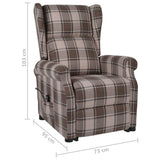 NNEVL Stand-up Reclining Chair Beige Fabric