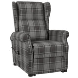 NNEVL Stand-up Reclining Chair Grey Fabric