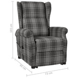 NNEVL Stand-up Reclining Chair Grey Fabric