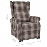 NNEVL Massage Stand-up Reclining Chair Beige Fabric