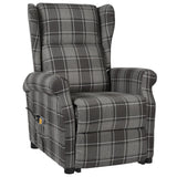 NNEVL Massage Stand-up Reclining Chair Grey Fabric