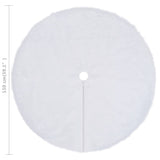 NNEVL Christmas Tree Skirt White 150 cm Faux Fur