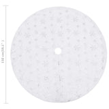NNEVL Luxury Christmas Tree Skirt White 150 cm Faux Fur
