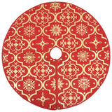 NNEVL Luxury Christmas Tree Skirt with Sock Red 122 cm Fabric