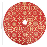NNEVL Luxury Christmas Tree Skirt with Sock Red 150 cm Fabric