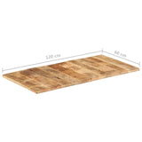 NNEVL Table Top 120x60x(2.5-2.7) cm Solid Wood Mango
