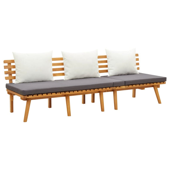 NNEVL Garden Day Bed 200x65 cm Solid Wood Acacia