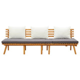 NNEVL Garden Day Bed 200x65 cm Solid Wood Acacia