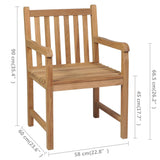 NNEVL Garden Chairs 4 pcs with Grey Cushions Solid Teak Wood