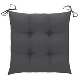 NNEVL Garden Chairs 4 pcs with Anthracite Cushions Solid Teak Wood