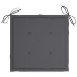 NNEVL Garden Chairs 6 pcs with Anthracite Cushions Solid Teak Wood