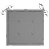 NNEVL Garden Chairs 6 pcs with Grey Cushions Solid Teak Wood