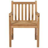 NNEVL Garden Chairs 8 pcs with Anthracite Cushions Solid Teak Wood