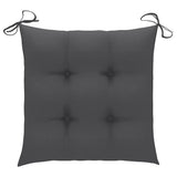 NNEVL Garden Chairs 8 pcs with Anthracite Cushions Solid Teak Wood