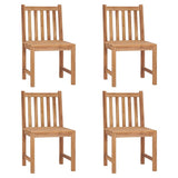 NNEVL Garden Chairs 4 pcs Solid Teak Wood