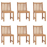 NNEVL Garden Chairs 6 pcs Solid Teak Wood