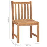 NNEVL Garden Chairs 6 pcs Solid Teak Wood
