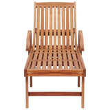 NNEVL Sun Loungers 2 pcs with Beige Cushion Solid Teak Wood