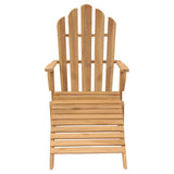 NNEVL Adirondack Chairs with Footrests 2 pcs Solid Wood Teak