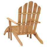 NNEVL Adirondack Chairs with Footrests 2 pcs Solid Wood Teak