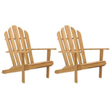 NNEVL Adirondack Chairs 2 pcs Solid Wood Teak