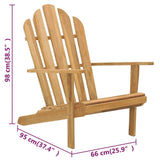 NNEVL Adirondack Chairs 2 pcs Solid Wood Teak