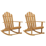 NNEVL Adirondack Rocking Chairs 2 pcs Solid Wood Teak
