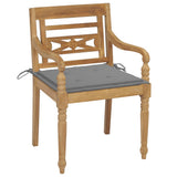 NNEVL Batavia Chairs with Cushions 6 pcs Solid Teak Wood