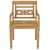 NNEVL Batavia Chairs with Cushions 8 pcs Solid Teak Wood