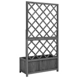 NNEVL Garden Trellis Planter Black 70x30x135 cm Solid Firwood