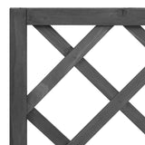 NNEVL Garden Trellis Planter Black 70x30x135 cm Solid Firwood