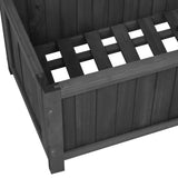NNEVL Garden Trellis Planter Black 70x30x135 cm Solid Firwood