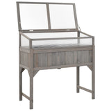 NNEVL Raised Bed with Greenhouse 110x54x120 cm Solid Fir Wood
