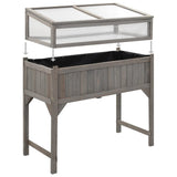 NNEVL Raised Bed with Greenhouse 110x54x120 cm Solid Fir Wood