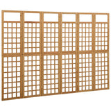 NNEVL 6-Panel Room Divider/Trellis Solid Fir Wood 242.5x180 cm
