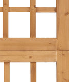 NNEVL 6-Panel Room Divider/Trellis Solid Fir Wood 242.5x180 cm