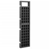 NNEVL 3-Panel Room Divider/Trellis Solid Fir Wood Black 121x180 cm