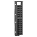 NNEVL 6-Panel Room Divider/Trellis Solid Fir Wood Black 242.5x180 cm