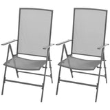 NNEVL 3 Piece Garden Dining Set Steel Anthracite