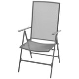 NNEVL 3 Piece Garden Dining Set Steel Anthracite