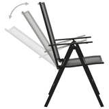 NNEVL 5 Piece Garden Dining Set Steel Anthracite
