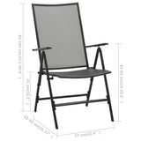 NNEVL 5 Piece Garden Dining Set Steel Anthracite