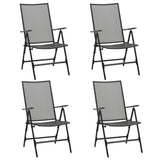 NNEVL 5 Piece Garden Dining Set Steel Anthracite