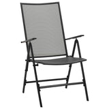 NNEVL 5 Piece Garden Dining Set Steel Anthracite