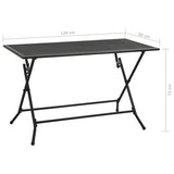 NNEVL 7 Piece Garden Dining Set Steel Anthracite